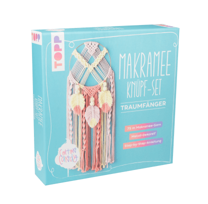 Makramee-Knüpf-Set - Traumfänger - Cotton Candy