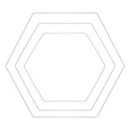 Metallringe Hexagon sortiert, je 1x20cm, 25cm, 30cm